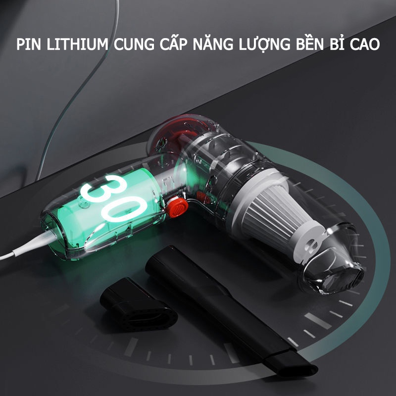 Máy hút bụi cầm tay mini không dây，Máy hút bụi xe ô tô，Máy hút siêu mạnh sử dụng hút bụi ô tô, hút bụi giường