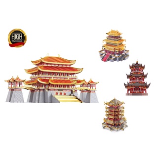 Mô hình kiến trúc Trung Hoa lắp ráp kim loại 3D