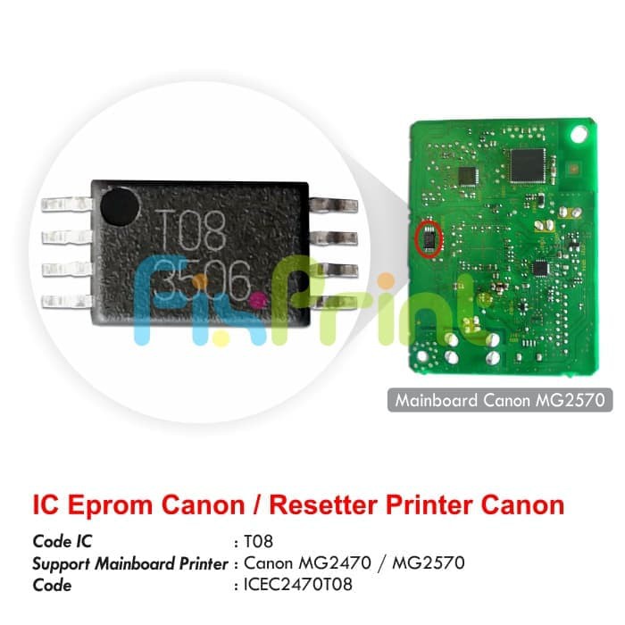 Bộ Reset Mg2470 Mg2570 Canon T08- Eeprom Reset Canon Mg2570 New Model Fpjnew3226