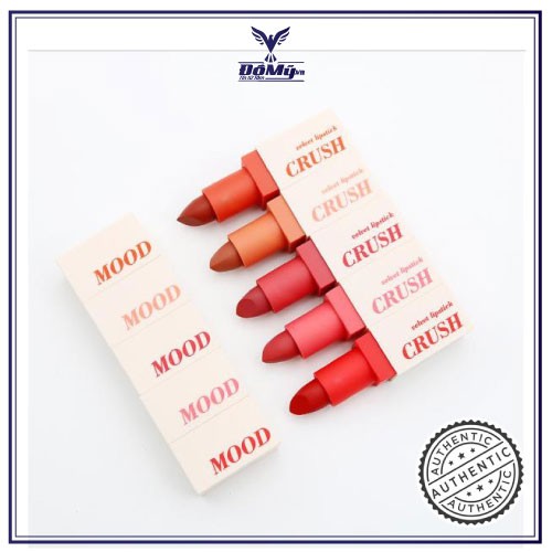 Son Thỏi Chứa Dầu Gan Cá Mập Keep In Touch Mood Crush Velvet Lipstick (5 x 3.5G)