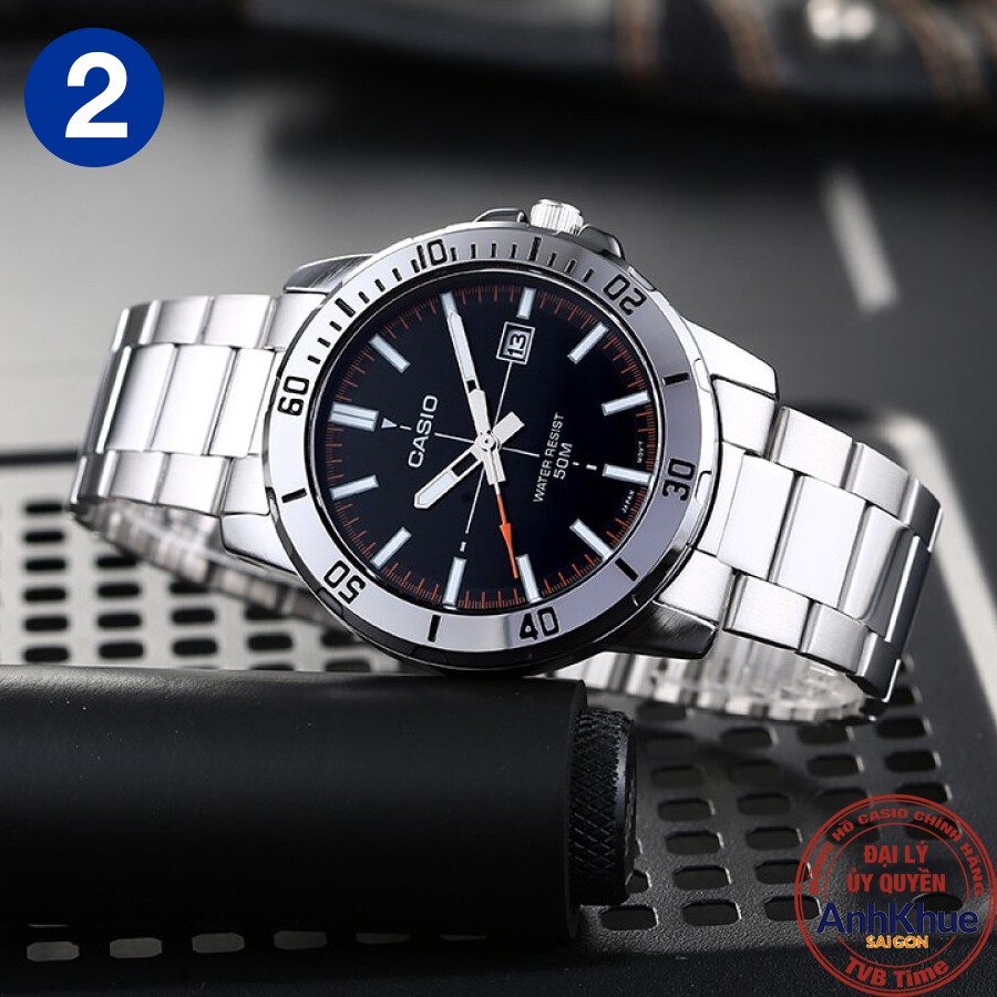 Đồng hồ nam dây kim loại Casio chính hãng Anh Khuê MTP-VD01 Series (45mm)