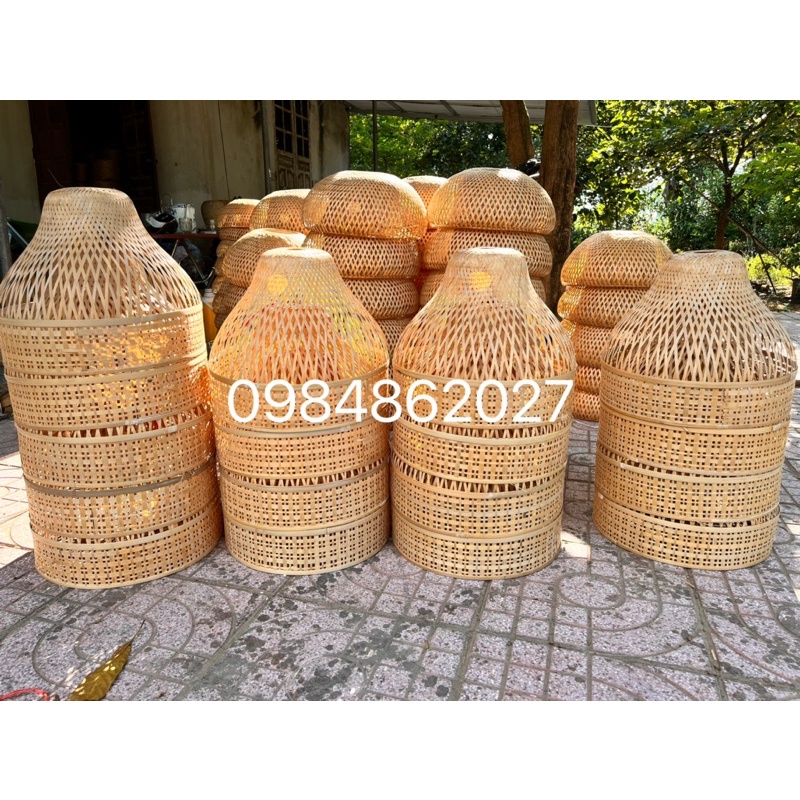 Đèn mây tre, đèn trang trí, đèn treo thả