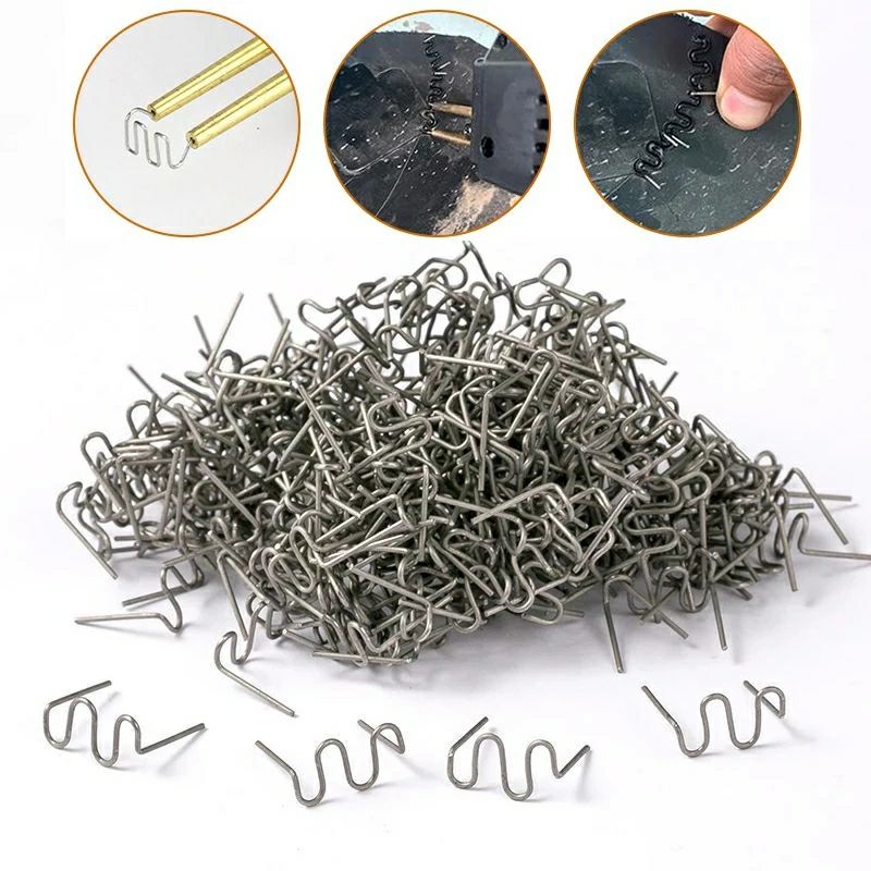 1000 Chiếc Ghim Dập Ghim Nóng Bằng Sóng Hàn Nhựa 0.8Mm Mới, Để Sửa Chữa Ô Tô, Xe Máy