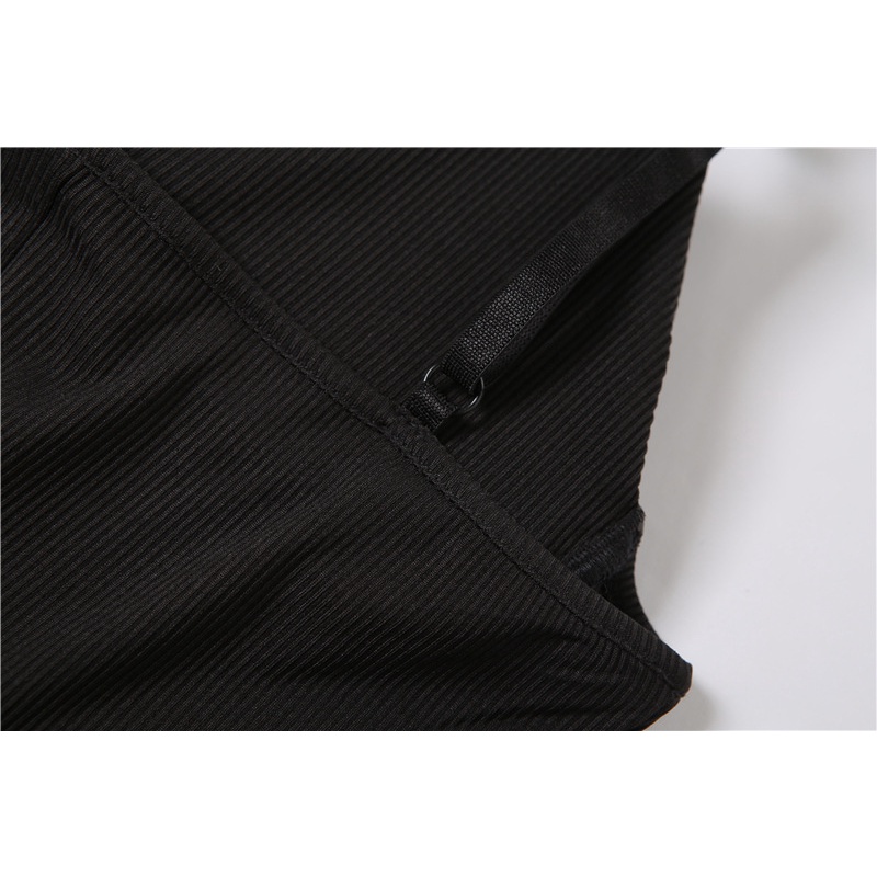 DUNEA Áo liền quần cổ chữ V khoét sâu chất liệu cotton thời trang quyến rũ cho nữ