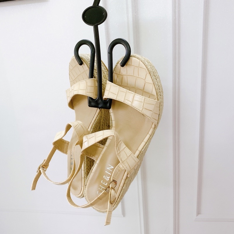 Sandal cói đế xuồng_Siêu tôn dáng sang trọng