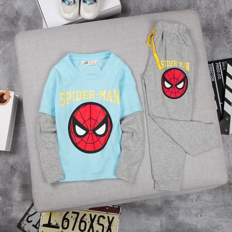 Bộ dài tay bé trai nối cotton mềm 2-7(10-24kg)