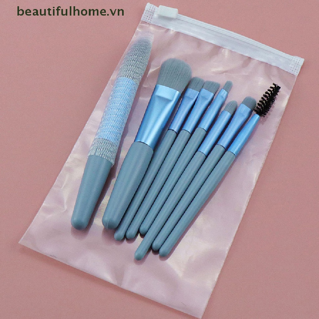 Set 8 Cọ Trang Điểm Mini Lông Mềm Kích Thước Nhỏ Gọn