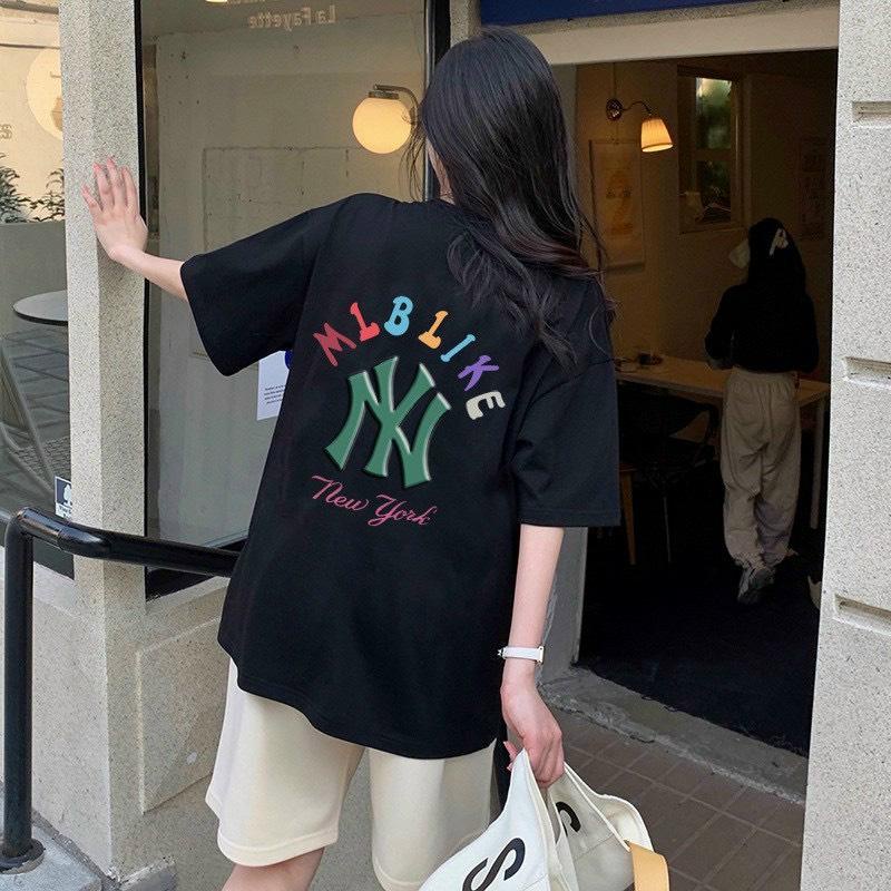 Áo Thun Unisex Chất Cotton 100% Mịn Mát In N Y Like Màu Đen/Trắng