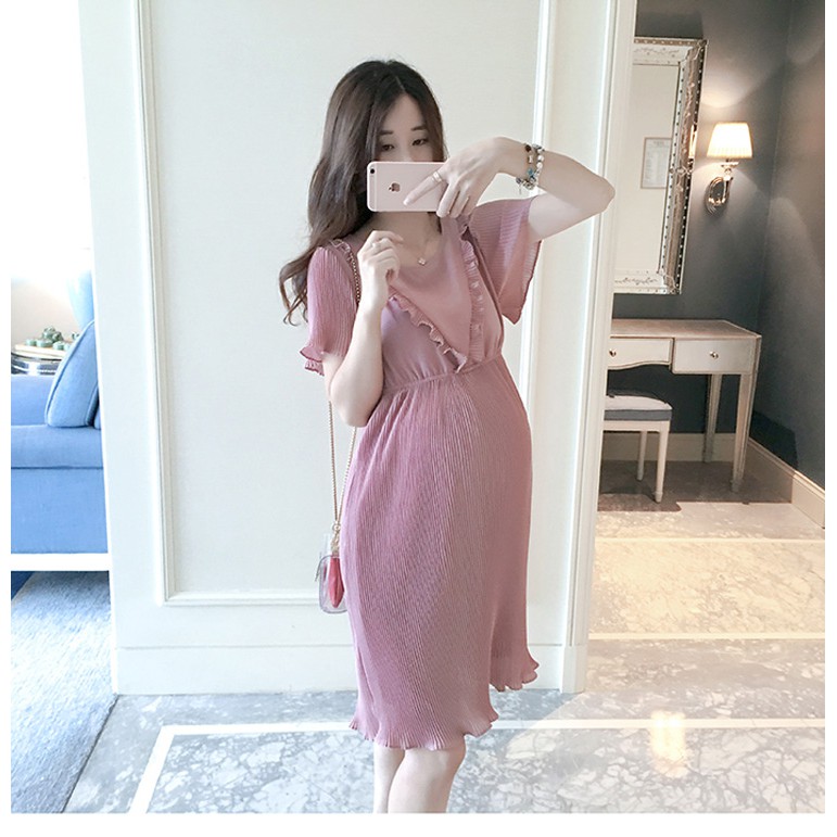 Váy Bầu Đầm Bầu Voan A0120