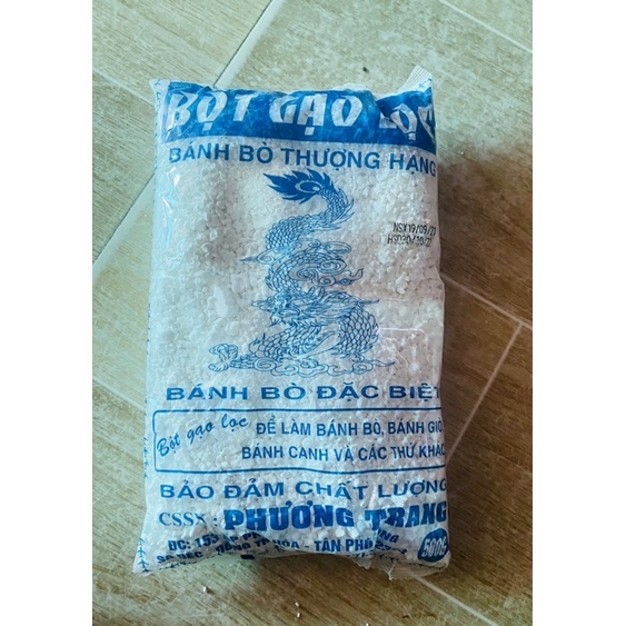 Bột gạo lọc 500g thượng hạng Phương Trang thích hợp chế biến nhiều loại bánh