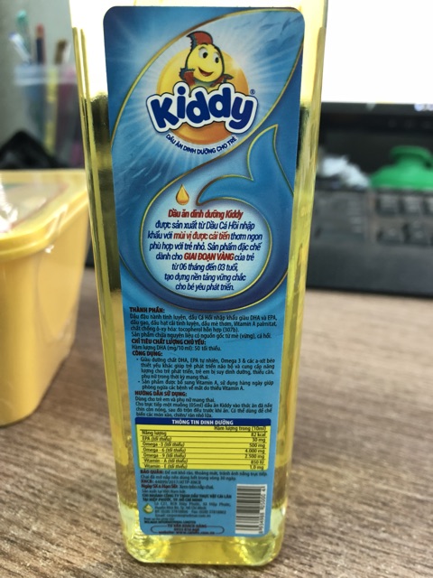 Dầu ăn cá hồi Kiddy 250ml