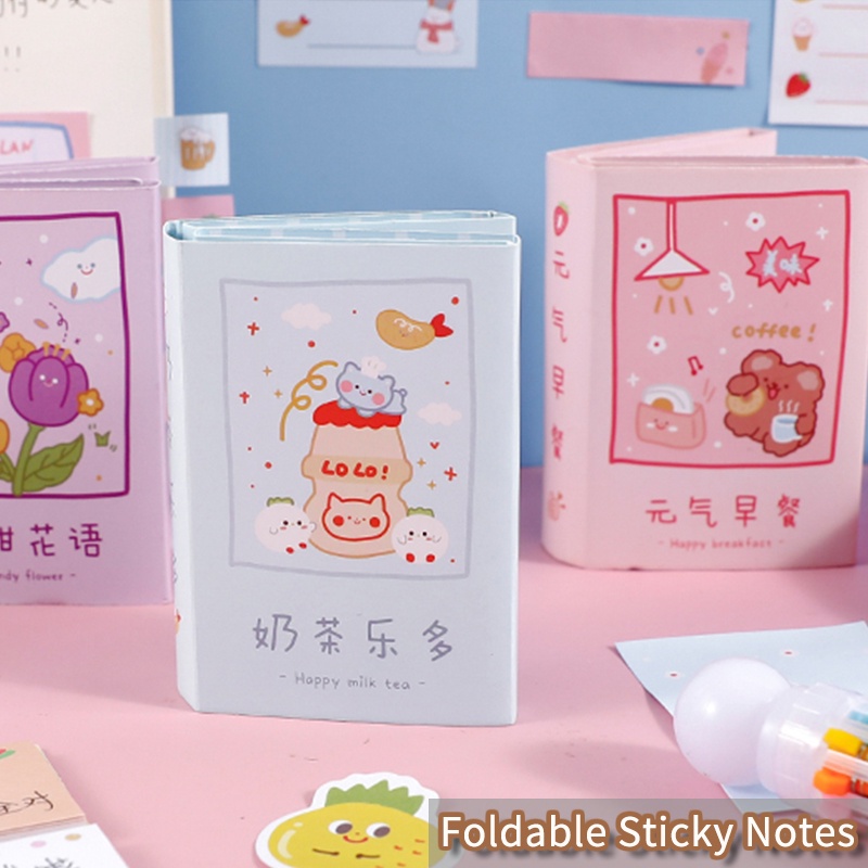 Bộ 260 Tờ Giấy Ghi Chú Họa Tiết Hoạt Hình Dễ Thương Tiện Lợi