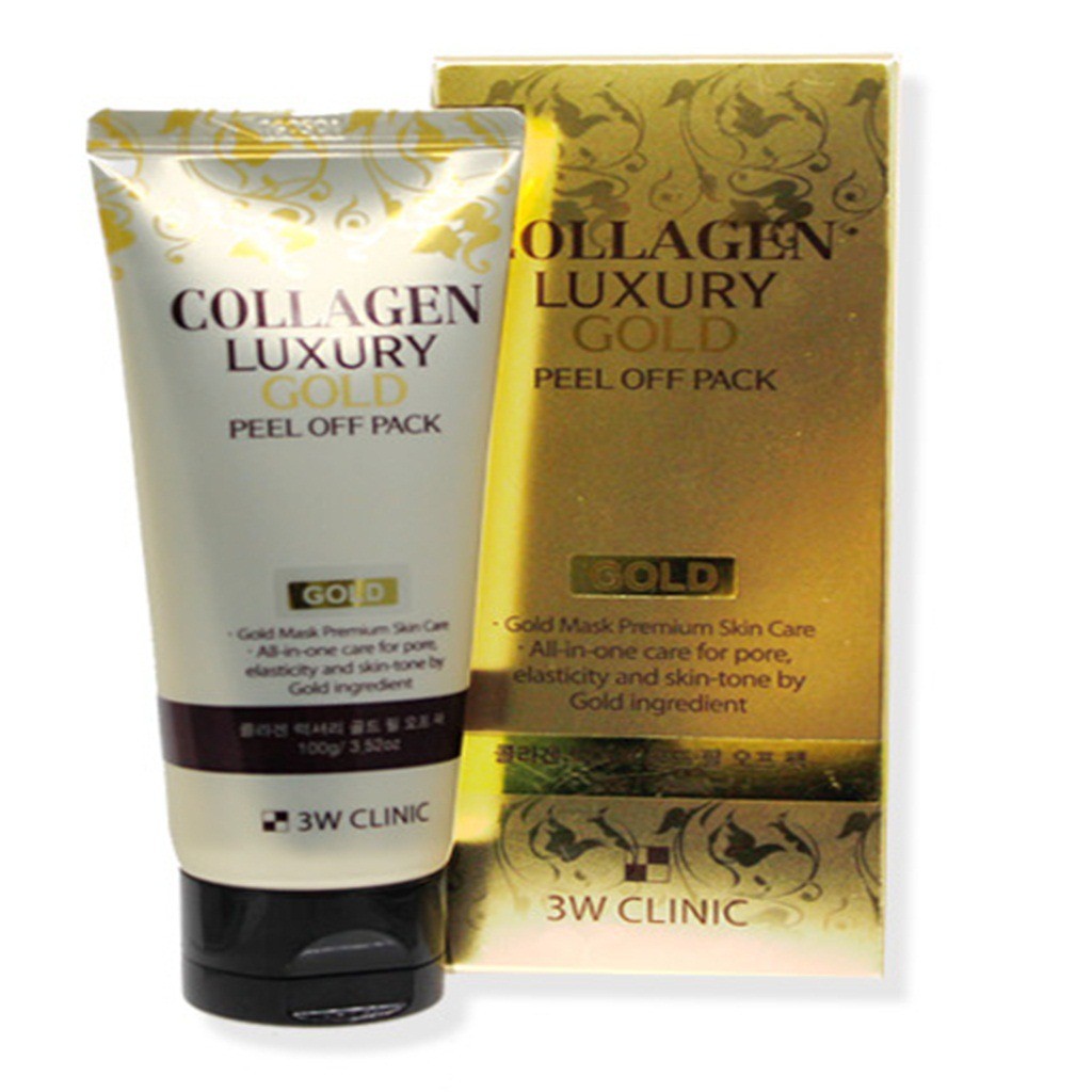 Mặt nạ dưỡng da tinh chất vàng 24k COLLAGEN & LUXURY GOLD - 3W CLINIC COLLAGEN & LUXURY GOLD FEEL OFF PACK