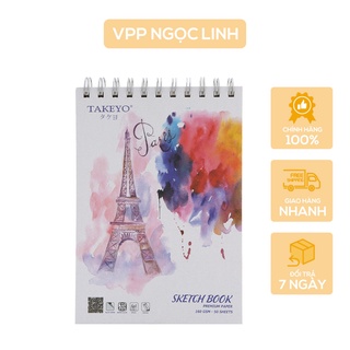Sổ Vẽ Lò Xo TAKEYO, Sổ SKETCHBOOK A5, Sổ vẽ màu nước