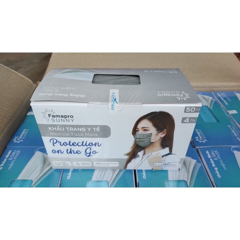 Khẩu trang y tế 4 lớp Famapro Sunny chính hãng