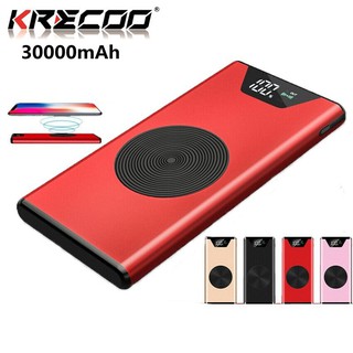 Sạc Dự Phòng Krecoo 30000mah 20w Với Cổng Vào Micro Usb Và 2 Cổng Ra Usb Chính Hãng 100%