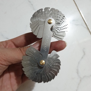 Dưỡng đo ren 52 lá dùng cho cả hệ mét và hệ inch tiện dụng, giá rẻ. phù hợp các loại bước ren đặt biệt đến tiêu chuẩn