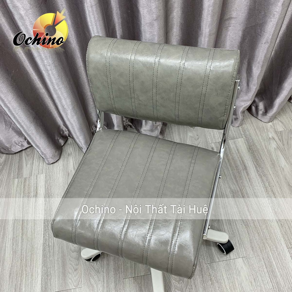 Ghế Trang Điểm Xoay, Ghế Spa Phun Xăm Mẫu Tựa Sọc Phong Cách Hiện Đại Chân Trắng (Ảnh Thật Và Video)