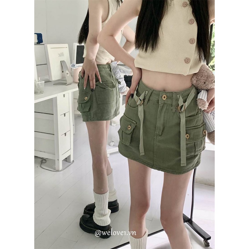 Chân Váy Jean Chữ A Phong Cách Hàn Quốc Thời Trang Cho Nữ