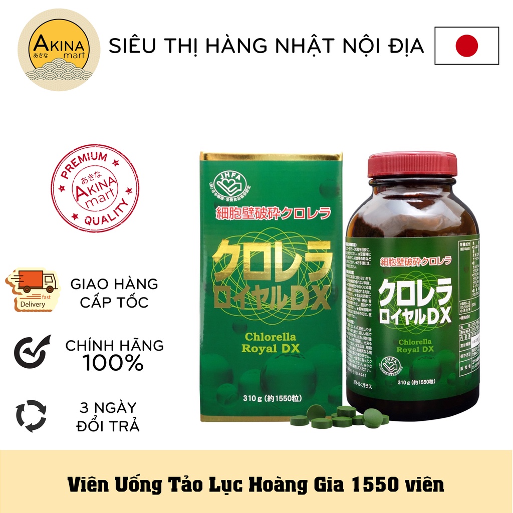 Tảo lục hoàng gia Chlorella Royal DX Nhật Bản 1550 viên