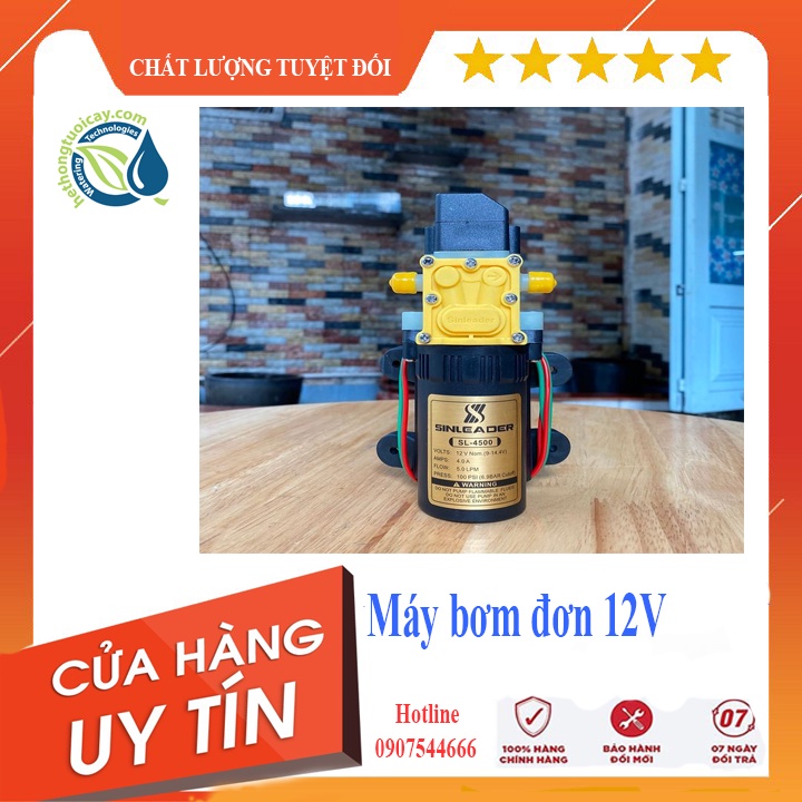 Máy bơm mini 12v kèm adapter 12v