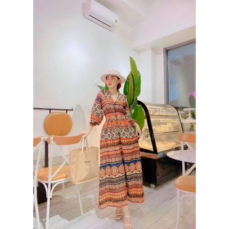 Đầm maxi thổ cẩm