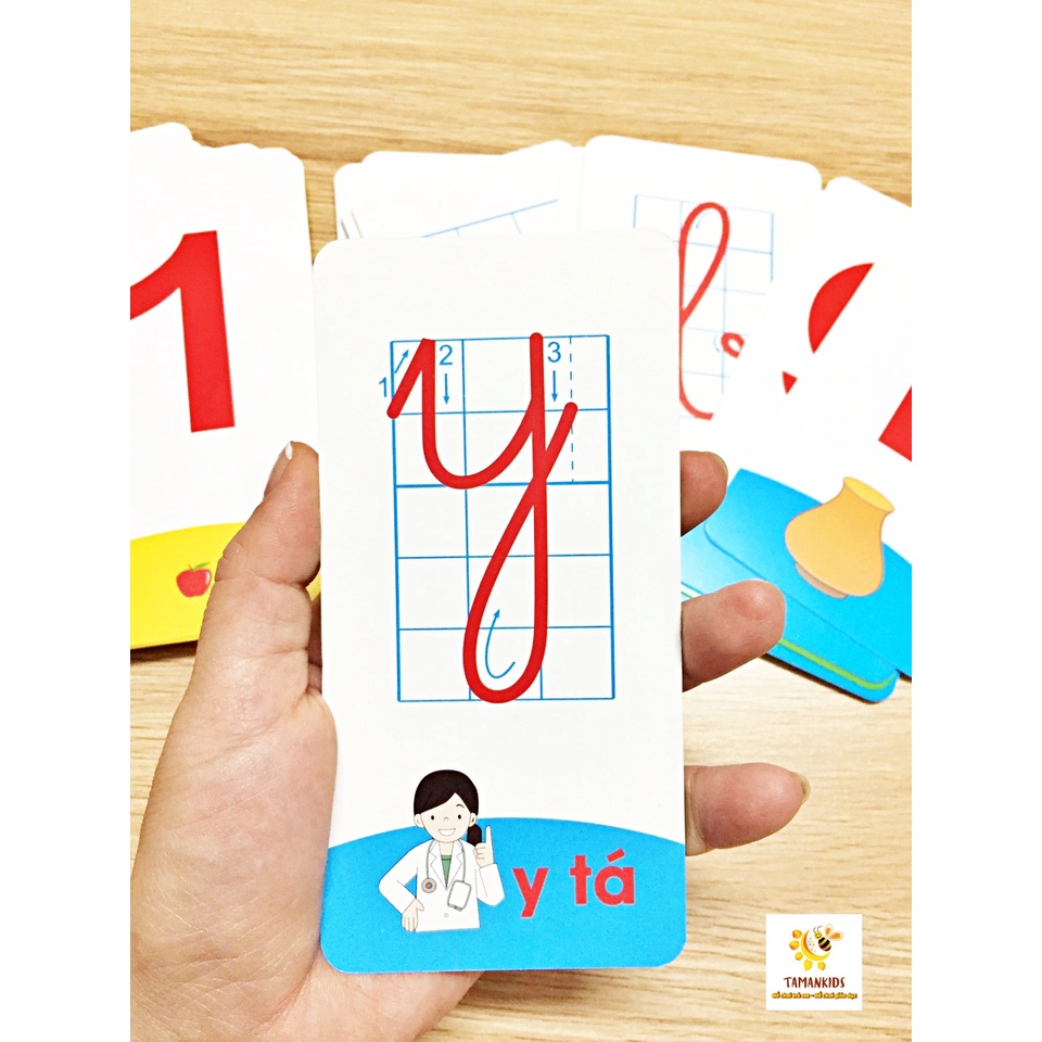 Bộ Thẻ Học Flashcard Tiếng Việt Và Tập Đánh Vần Cho Bé Gồm 42 Thẻ - Đồ Chơi Giáo Dục