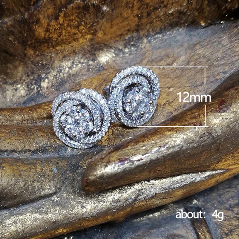 Đôi Khuyên Tai Đính Đá Zircon Sang Trọng Cho Nữ