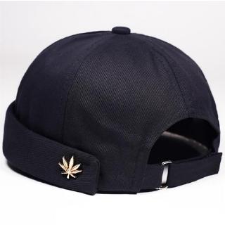 Melon leather hat Embroidered Cap Styling cap Thin section Maple leaf shape beanie Hat