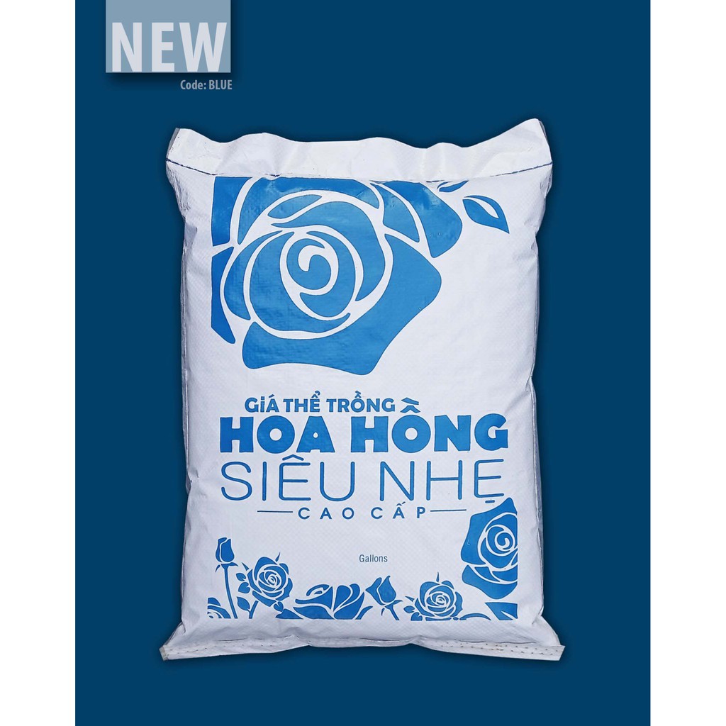 Giá thể Cao cấp Siêu nhẹ, chuyên trồng hoa hồng, trộn sẵn nhiều thành phần, tơi xốp, bao 7gallons