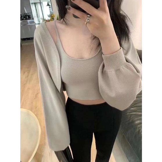 Áo Khoác cardigan Dệt Kim Tay Dài Phong Cách Hàn Quốc Thời Trang Cho Nữ