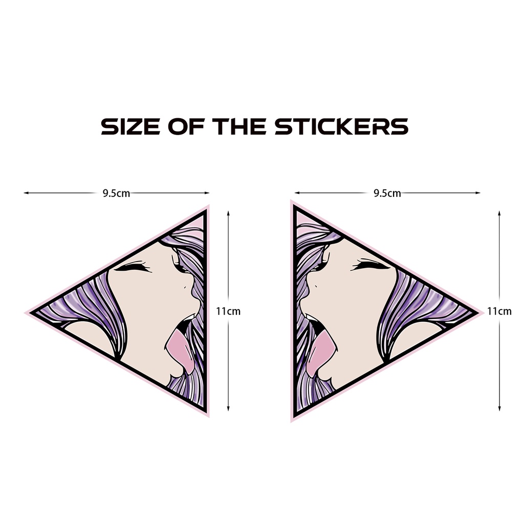 1 Đề Can Phản Quang JDM Trái Phải Hoạt Hình Nhật Bản Trang Trí Xe Hơi / Xe Máy Hai Chiều Gợi Cảm Đẹp Mắt