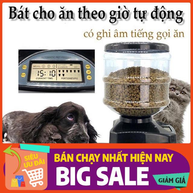 Máy bát ăn hẹn giờ cho ăn tự động 5.5L Có ghi âm gọi ăn