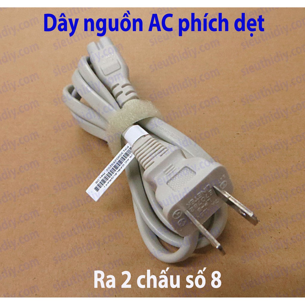 Dây nguồn AC hãng Linetek phích dẹt ra số 8 lõi 0.824mm2