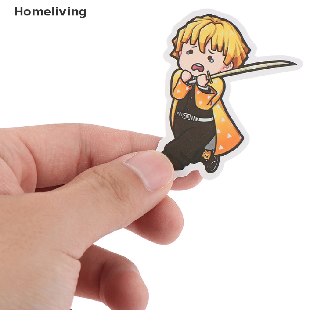 Bộ 50 Miếng Dán PVC Chống Thấm Nước Hình Anime Demon Slayer Trang Trí Vali Laptop Ván Trượt