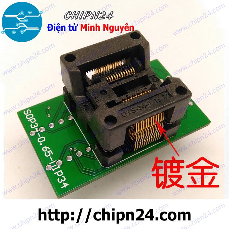 [1 CÁI] Đế nạp IC dán SSOP24 - 0.65mm