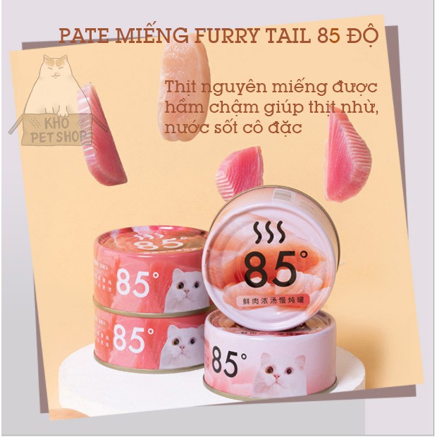 Pate Furry Tail 85 độ cho mèo