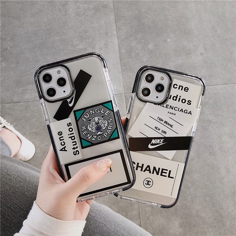 Ốp điện thoại silicone dẻo trong suốt in họa tiết thương hiệu thời trang cho iPhone 11pro 8plus X E2 XR Xsmax 6S 7 | BigBuy360 - bigbuy360.vn