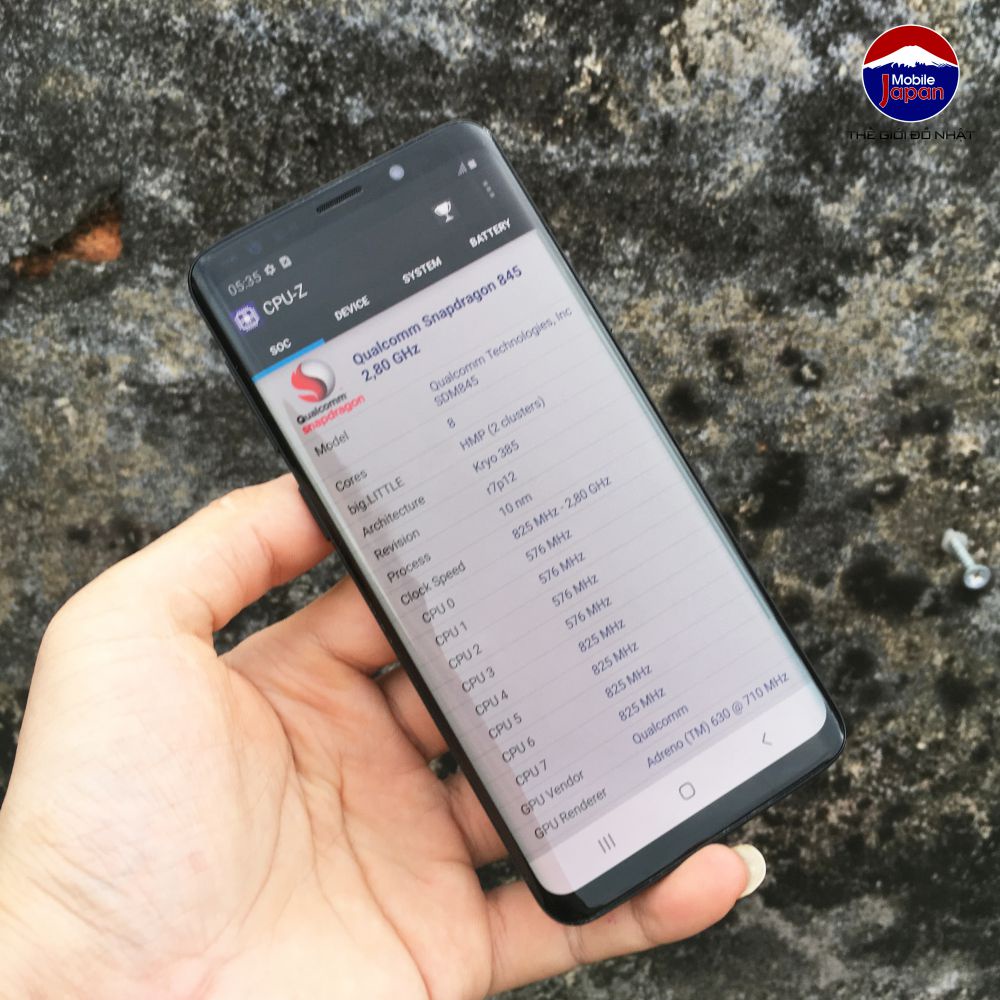 Điện thoại samsung galaxy s9 , chip 845, ram 4gb, màn 2k, chơi game mượt, tặng ốp lưng