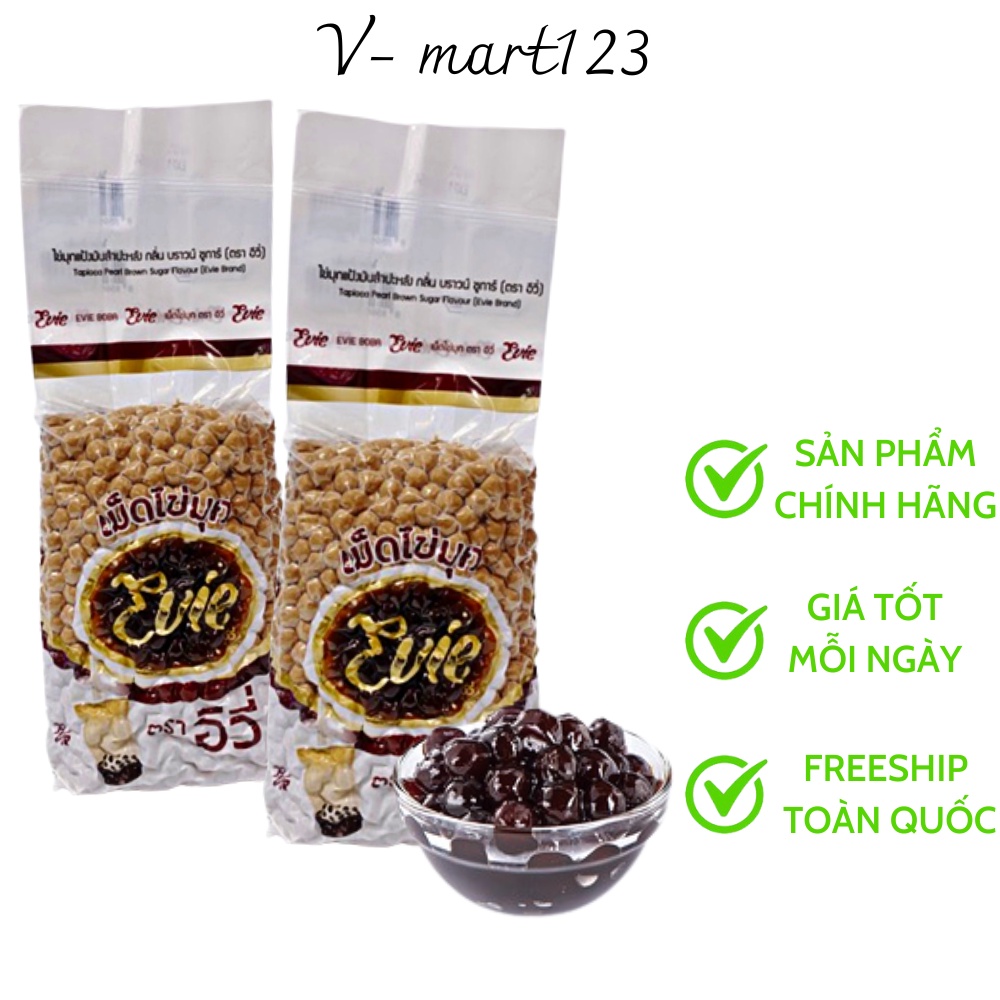 🥤 🥤 1 Kg Trân Châu Đường Đen Vị Caramen Thái Lan - Hạt Dai, Thơm, Ngon - Pha Chế Trà Sữa Thức Uống Chuyên Nghiệp