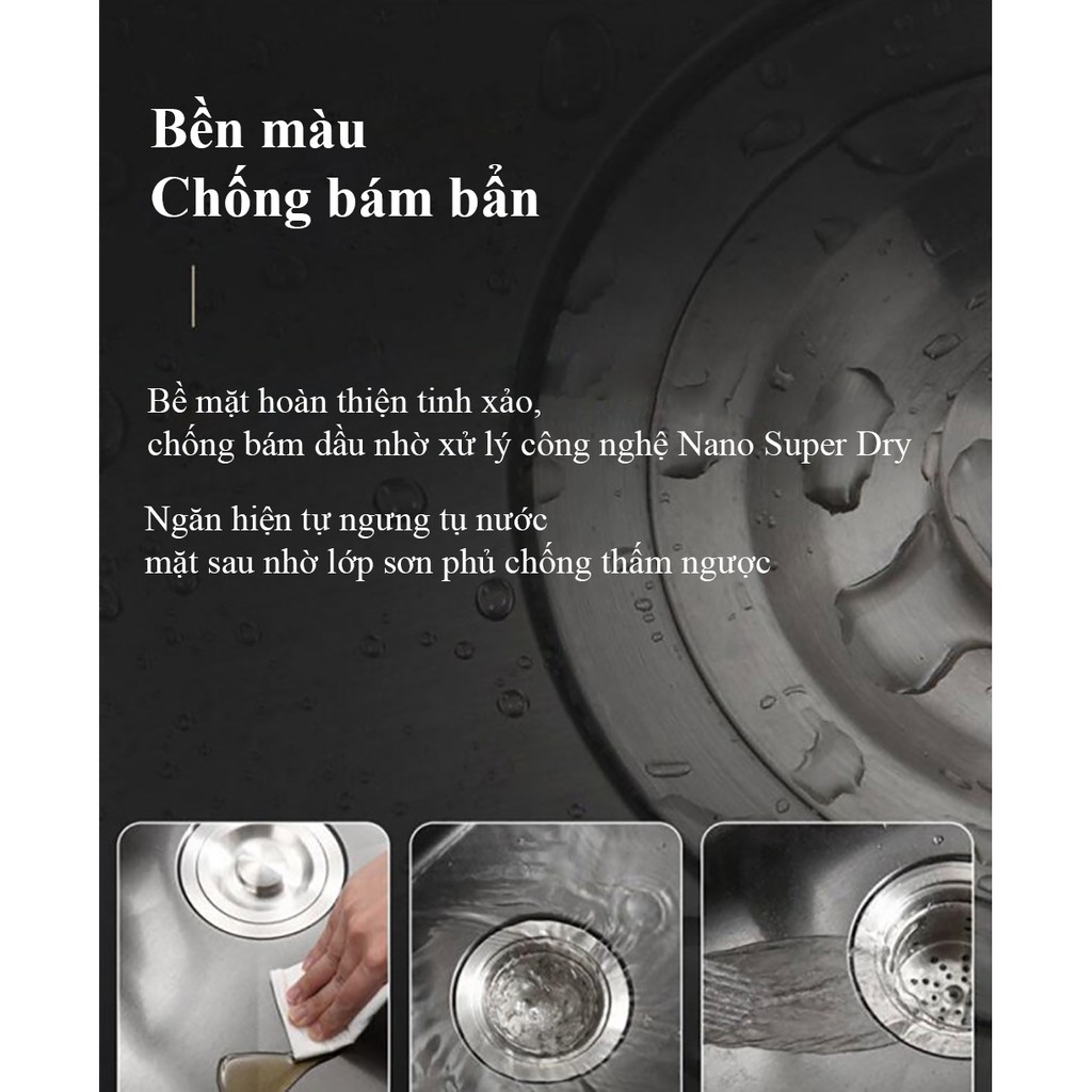 Chậu Rửa Nano Cân Schmidt Inox 304 Thiết Kế Sang Trọng Cho Không Gian Bếp Tiện Nghi