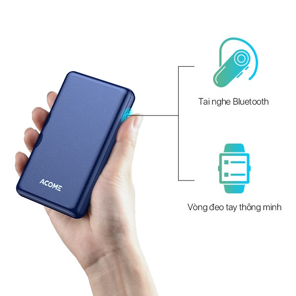 [Mã ELRVA30K giảm 7% đơn 99K] Pin Sạc Dự Phòng 10.000mAh ACOME AP105S Sạc Nhanh 18W PD/QC 3.0 - BẢO HÀNH 12 THÁNG