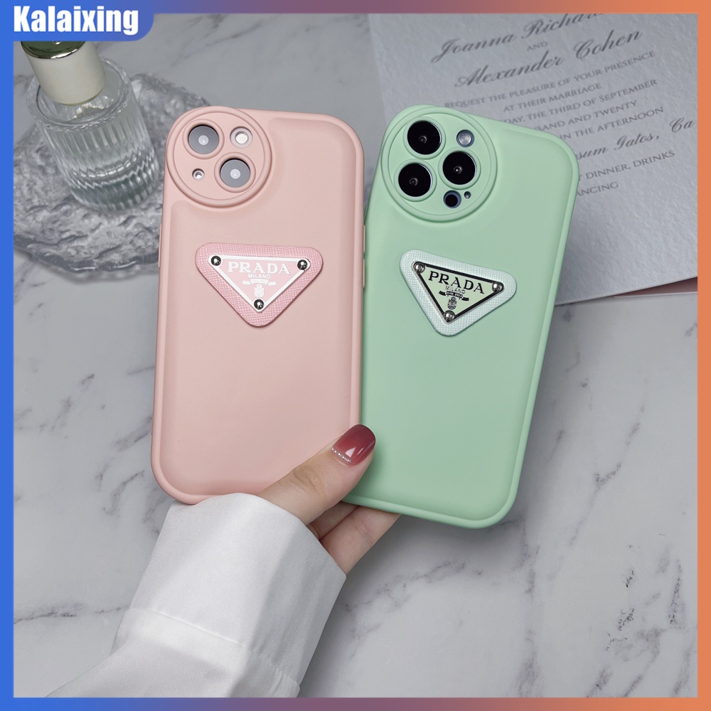 PRADA Ốp Điện Thoại Mềm Màu Kẹo Cho iPhone 13 Pro Max 12Pro 11Promax 11Pro Xs Max Xr X Xs