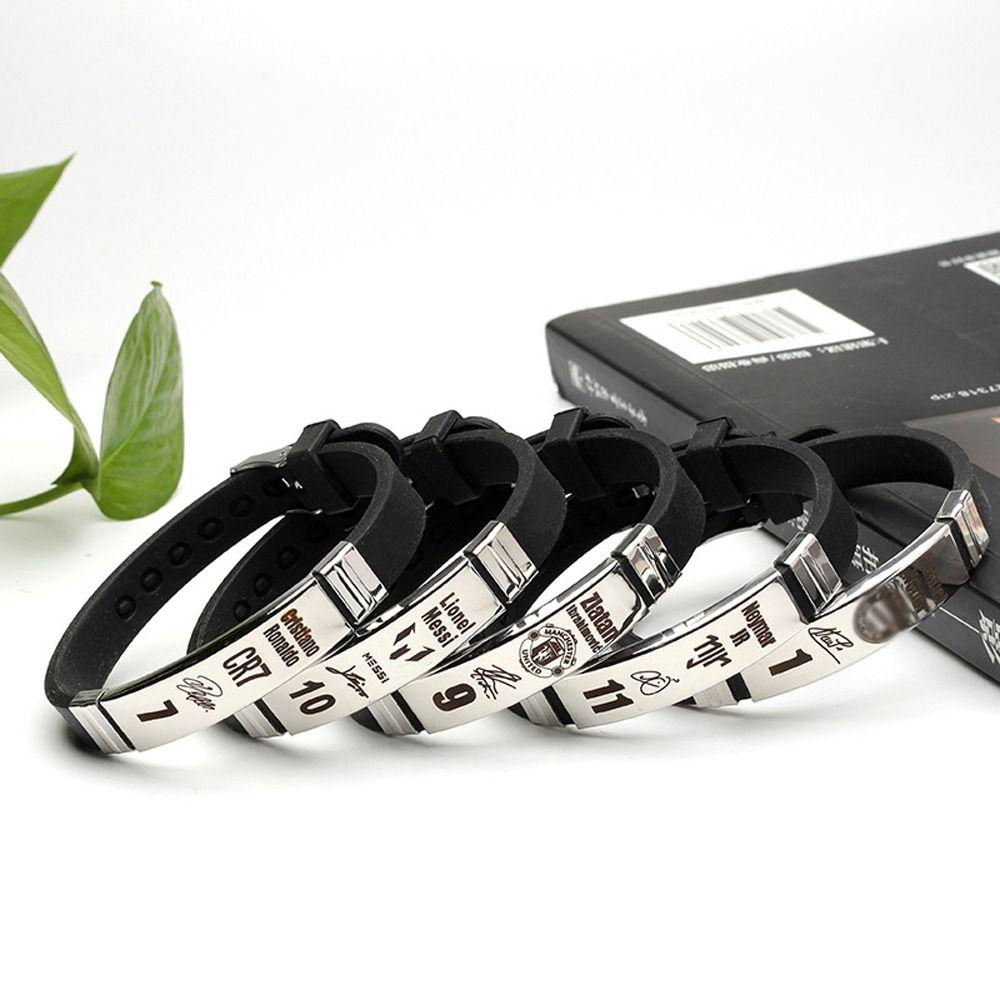 1 Vòng Đeo Tay Thể Thao Co Giãn Khắc Hình Ngôi Sao Bóng Rổ