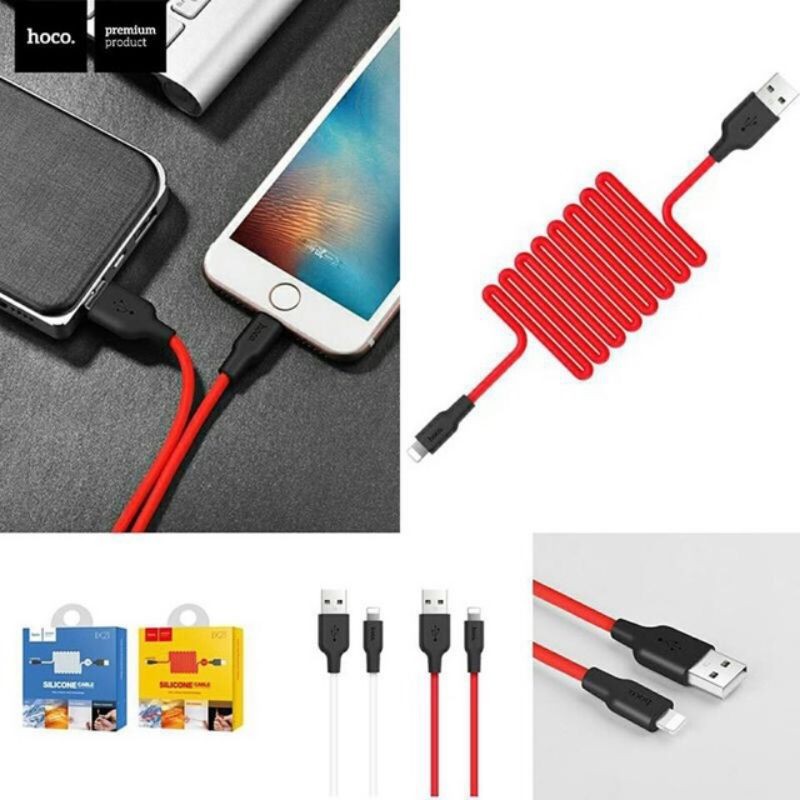 Dây cáp sạc chống cháy nổ iphone samsung chính hãng Hoco X21