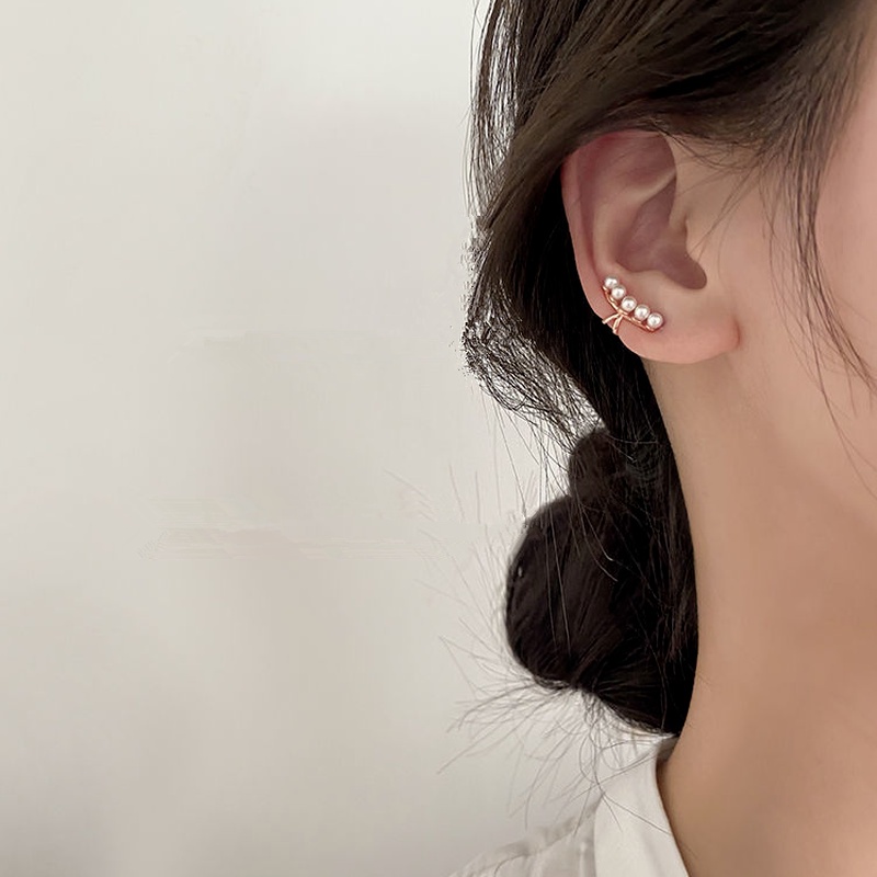 Bông Tai Ngọc Trai Thời Trang Hàn Quốc Không Cần Xỏ Khuyên Cho Nữ