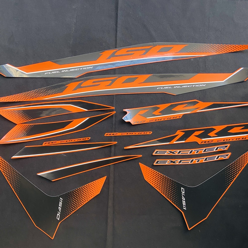 (decal xe) TRỌN BỘ TEM DÀN ÁO XE EXCITER 150 ĐỜI 2018 RC, TEM NHƯ ZIN THEO XE, NÂNG CẤP ĐỜI XE, THAY THẾ TEM TRẦY XƯỚC