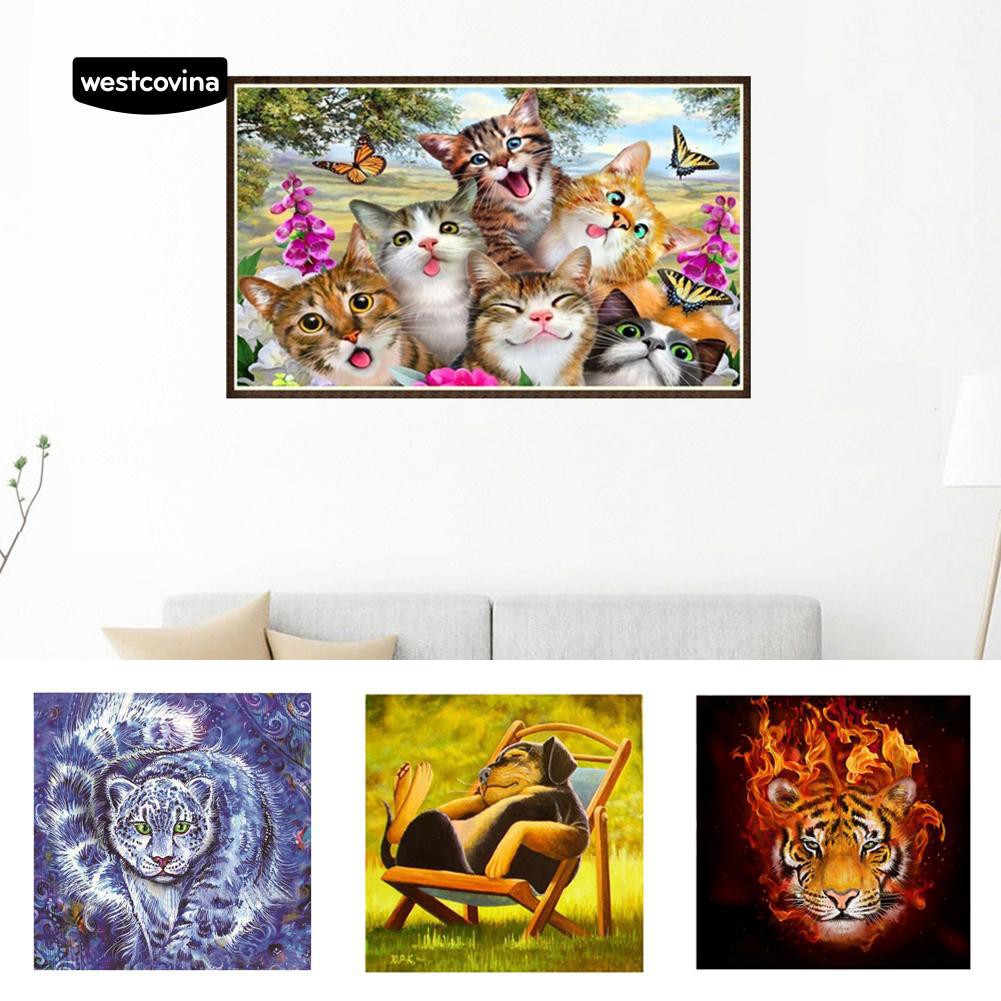 Tranh Đính Đá Hình Động Vật Đáng Yêu Tự Làm