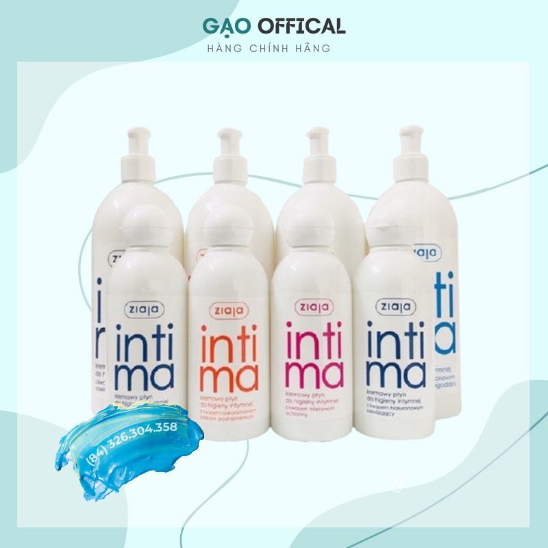 [CHÍNH HÃNG] Dung dịch vệ sinh phụ nữ Intima Ziaja_Bộ 4 màu(dạng sữa) 200-500ml_ Chăm Sóc Nhẹ Nhàng Vùng Kín