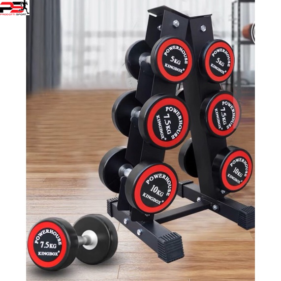 Tạ tay KINGBOX 5kg lõi gang đặc bọc cao su Nhập Khẩu